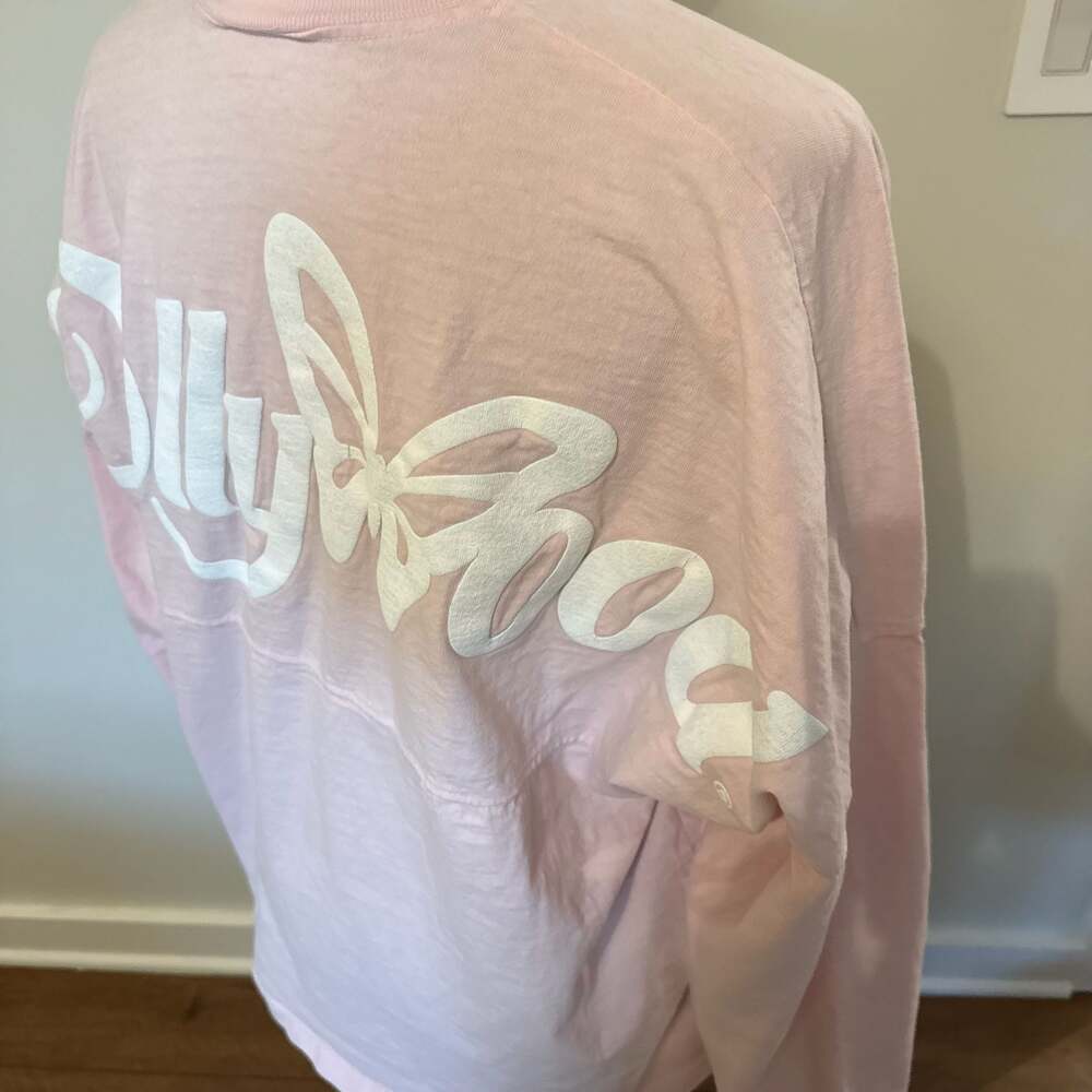 Spirit Jersey Dolly Parton Butterfly Pink Long Sleeve Spirit Jersey Size M - Picture 3 of 4